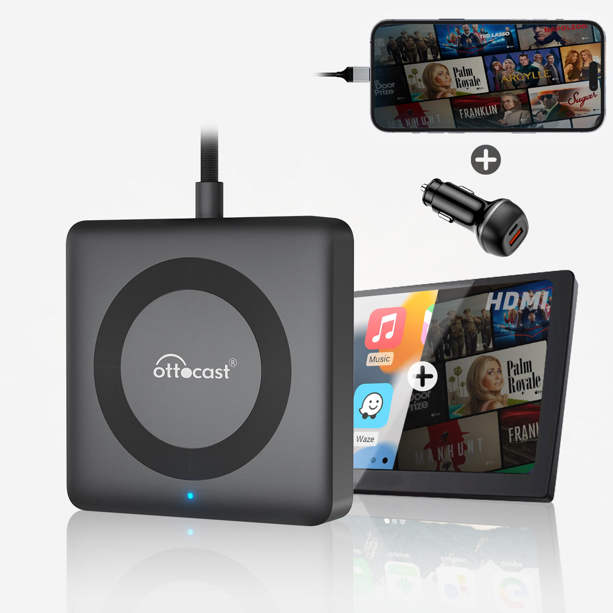 Car TV Mate Pro - HDMI™ multimedie & trådløs CarPlay-adapter