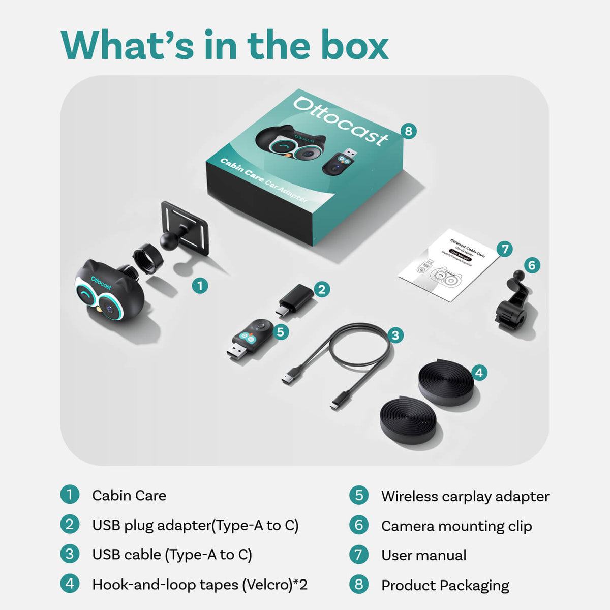 Cabin Care trådløs CarPlay adapter