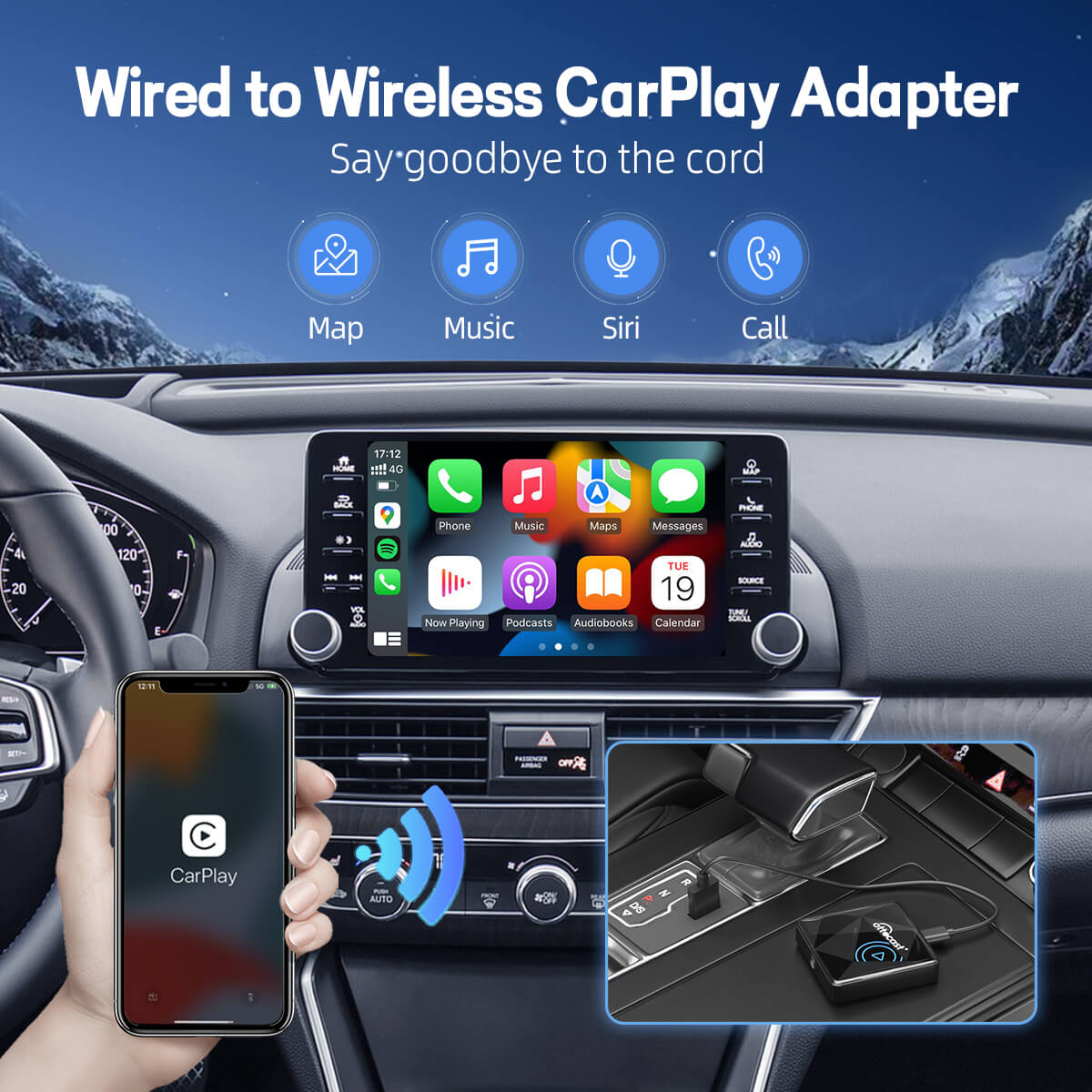 (Dzisiejsza specjalna oferta 46% TANIEJ) U2AIR Pro Bezprzewodowy adapter CarPlay