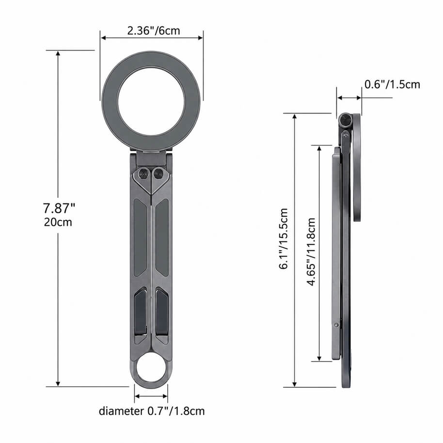 Suporte Magnético para Celular com Mosquetão MCM02