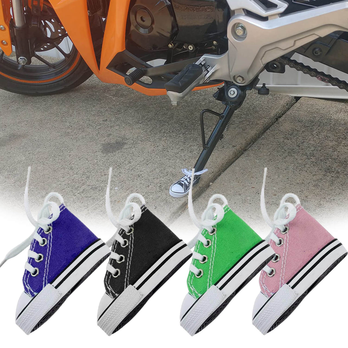 Motorrad-Seitenständer niedlicher Mini-Schuh (2 Stück)
