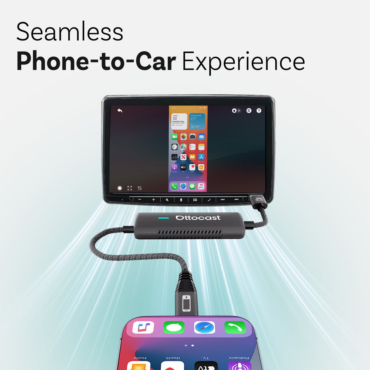 Adapter CarPlay Gan Sreang le Teagmháil Scátháin