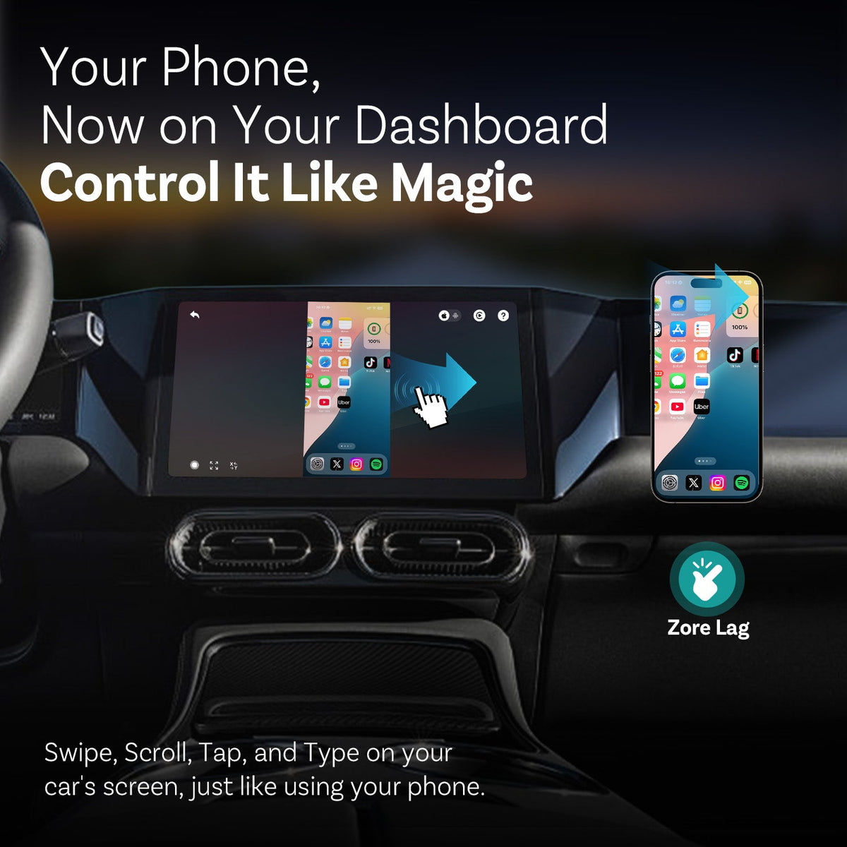 Adapter CarPlay Gan Sreang le Teagmháil Scátháin