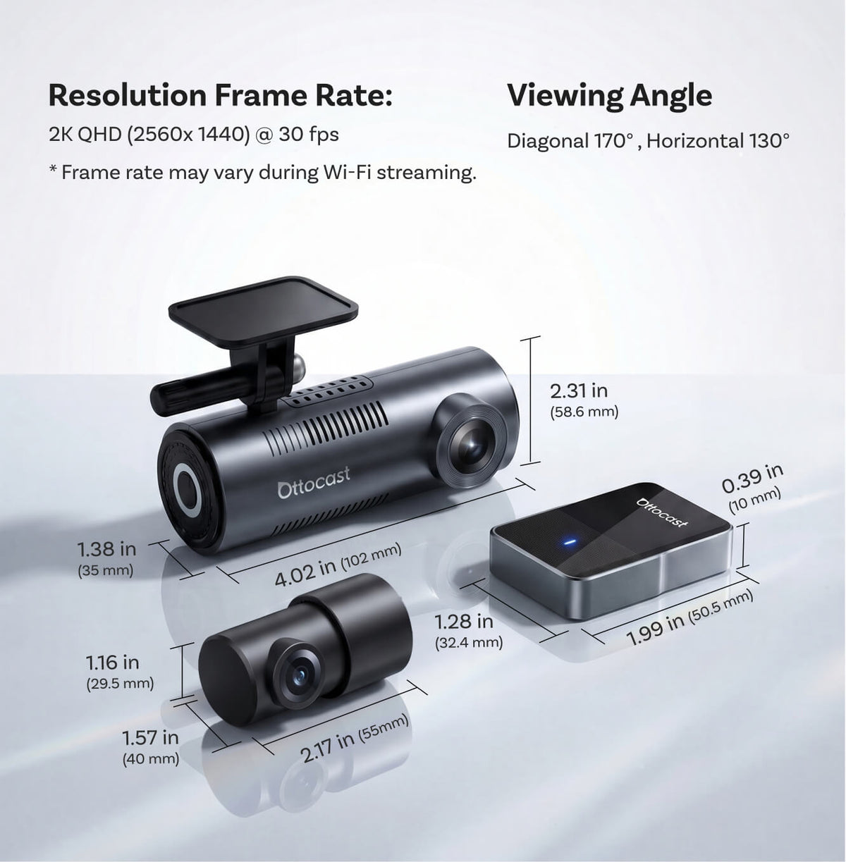 OttoSafe Cam 2-in-1 Dash Cam & Wireless CarPlay Adapter