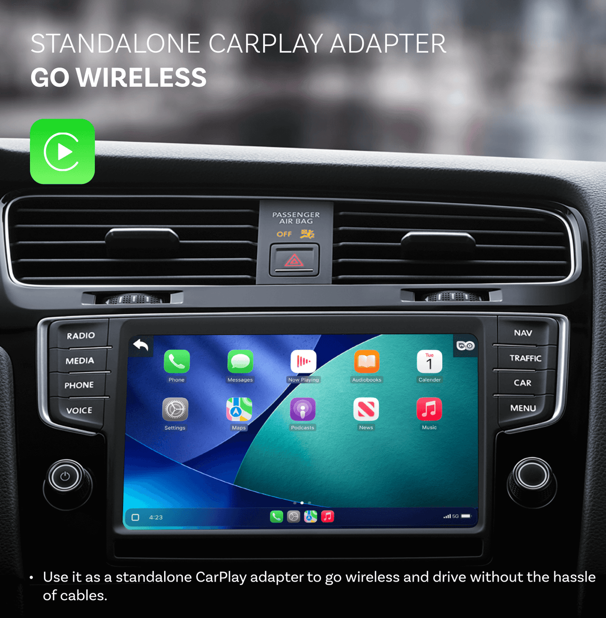 (Użyj kodu, aby zaoszczędzić 20%: L20) Bezprzewodowy adapter CarPlay Cabin Care