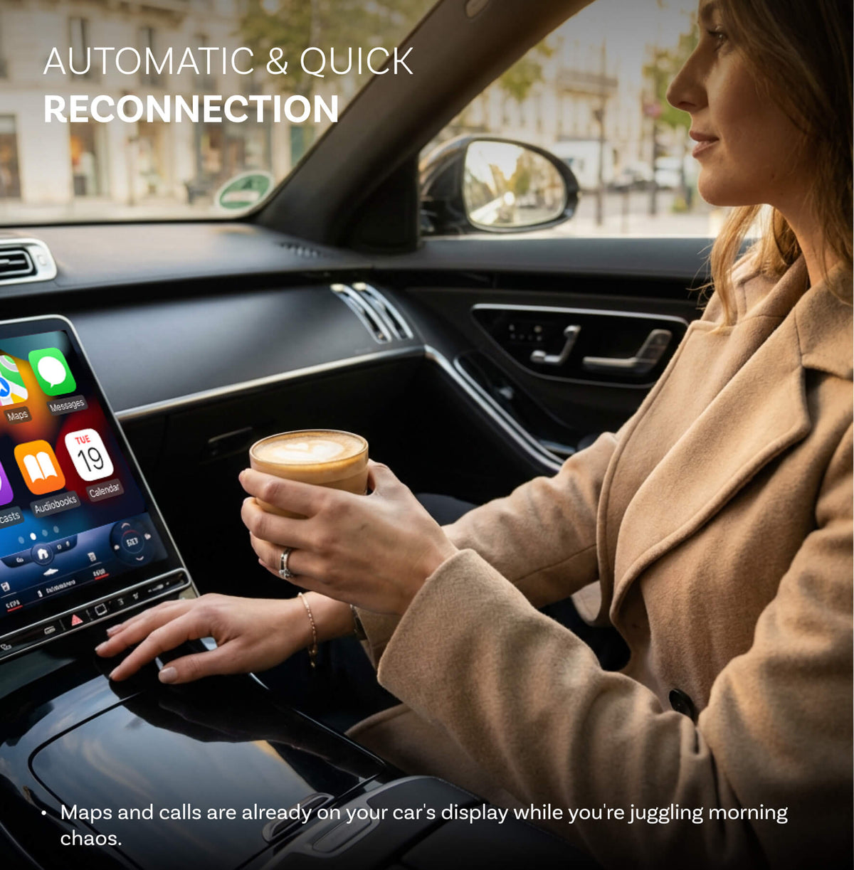 Ottocast Mini Pico bezprzewodowy adapter CarPlay/Android Auto