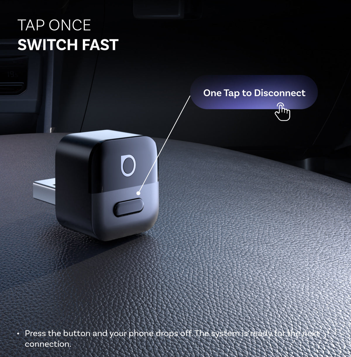 Ottocast Mini Pico bezprzewodowy adapter CarPlay/Android Auto