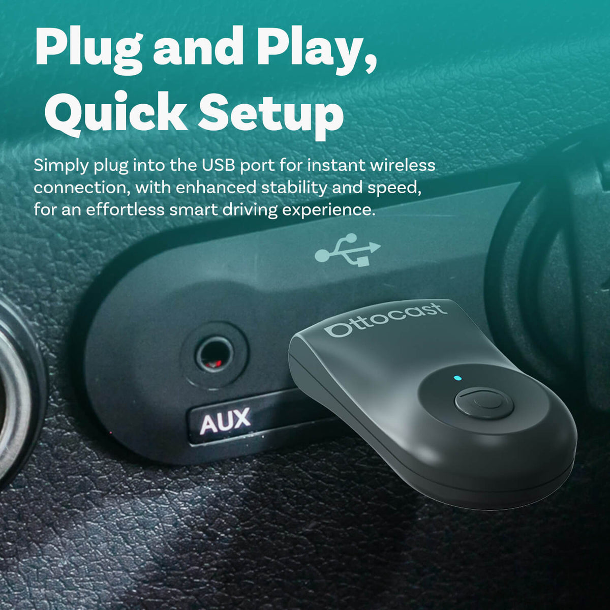 (EKSKLUZYWNA CENA) - 2-w-1 Mini bezprzewodowy adapter CarPlay/Android Auto