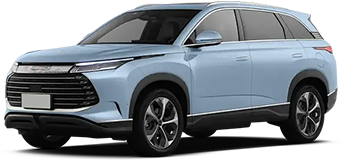 Light blue SUV front side view car image for Ottocast wireless CarPlay adapter compatibility and smartphone connectivity