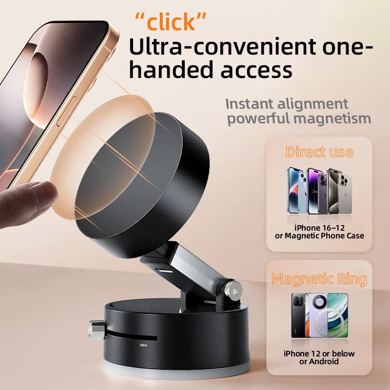 Vakuum sugende magnetisk telefonholder