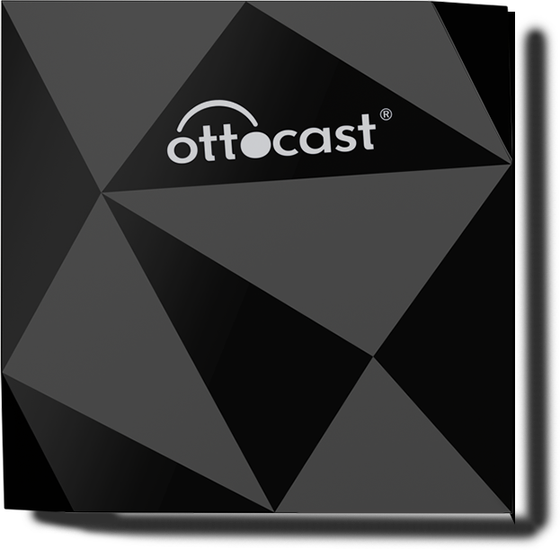Ottocast wireless CarPlay adapter sleek black design portable device for upgrading in-car connectivity and smart driving