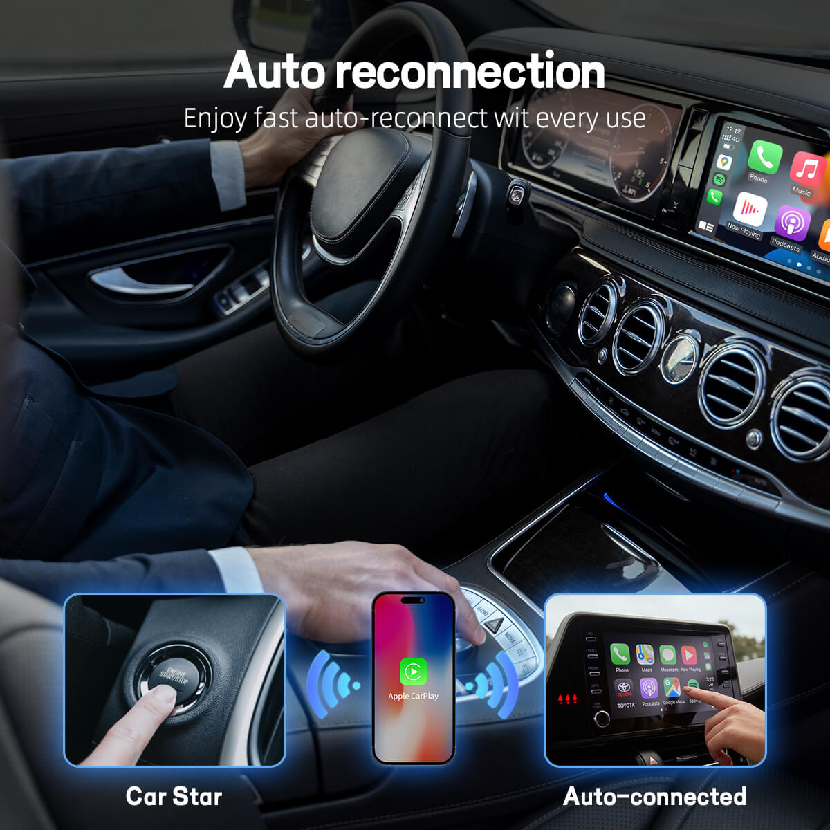 (Dzisiejsza specjalna oferta 46% TANIEJ) U2AIR Pro Bezprzewodowy adapter CarPlay