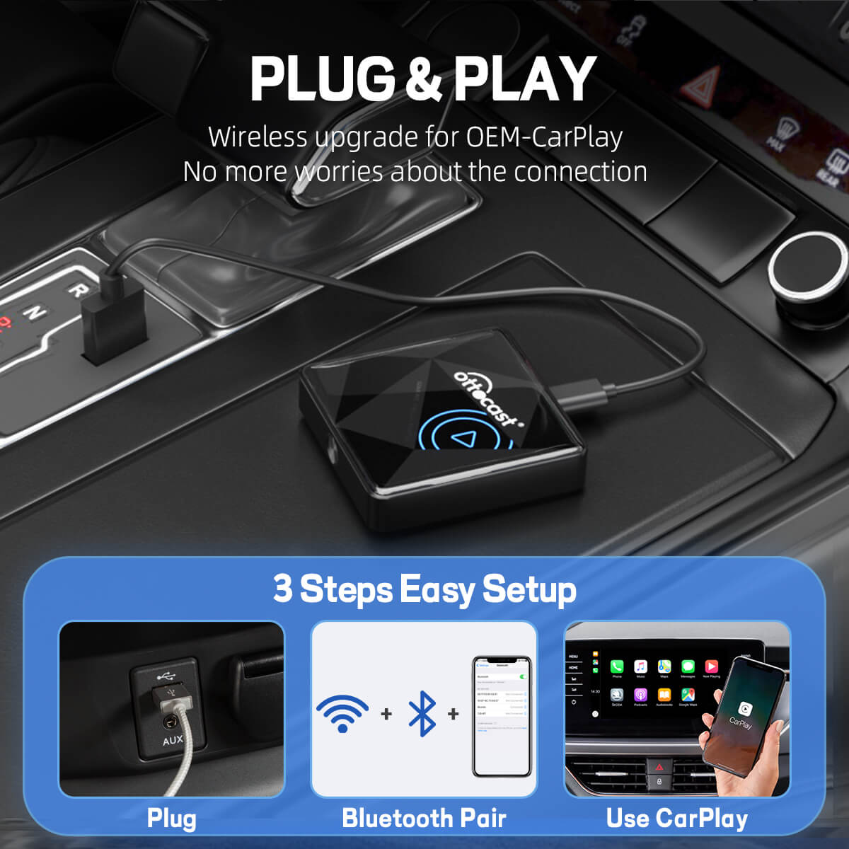 (Dzisiejsza specjalna oferta 46% TANIEJ) U2AIR Pro Bezprzewodowy adapter CarPlay