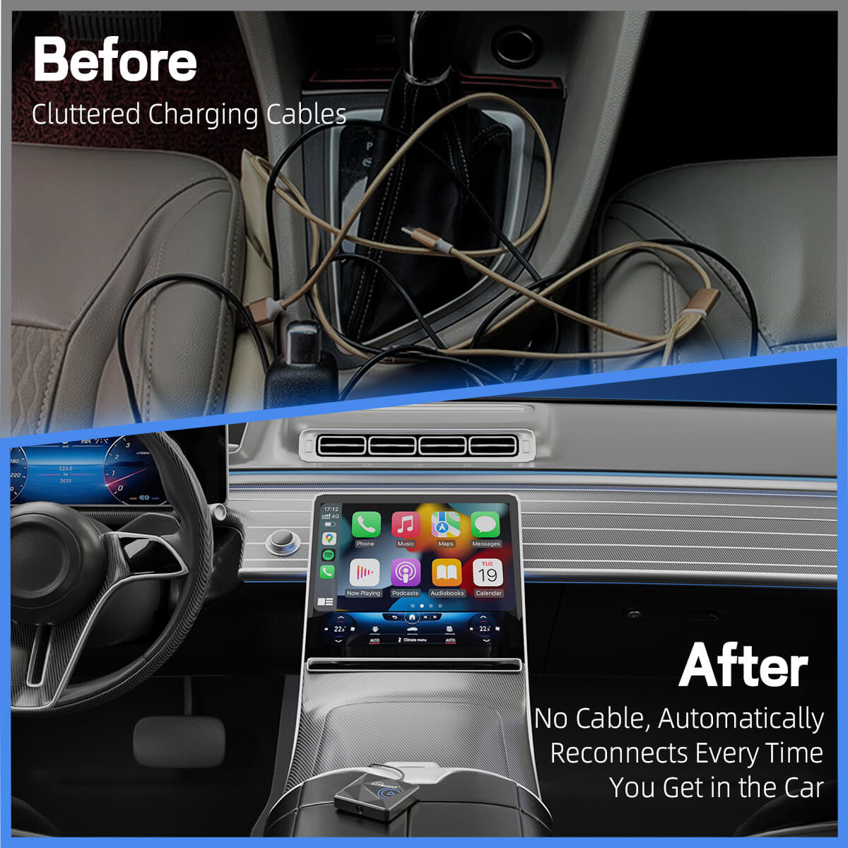 (Dzisiejsza specjalna oferta 46% TANIEJ) U2AIR Pro Bezprzewodowy adapter CarPlay