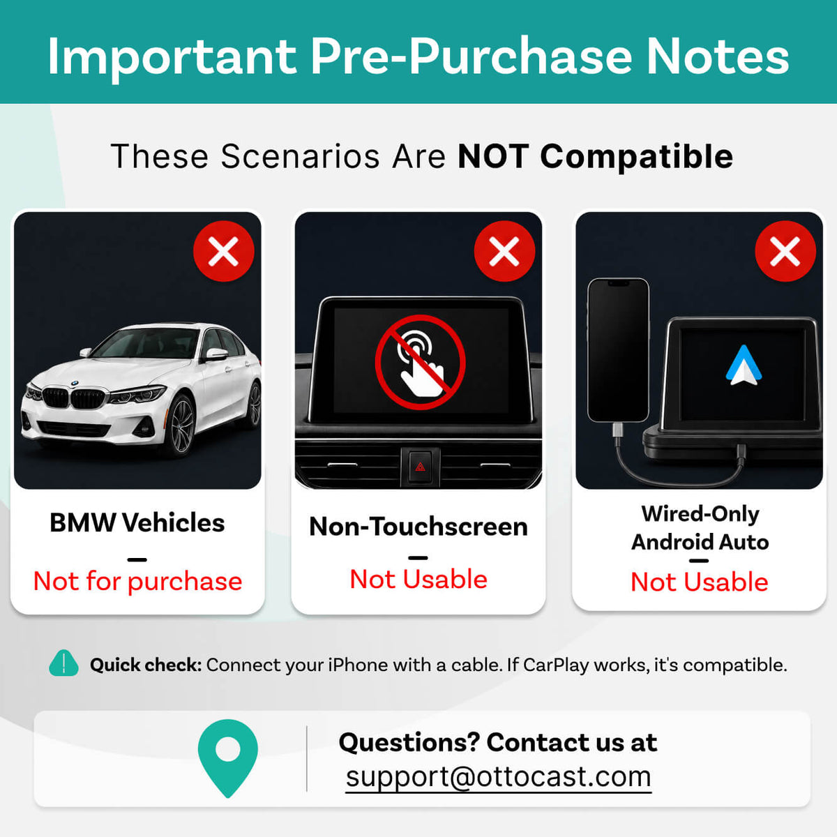 (Użyj kodu, aby zaoszczędzić 20%: L20) Bezprzewodowy adapter CarPlay Cabin Care