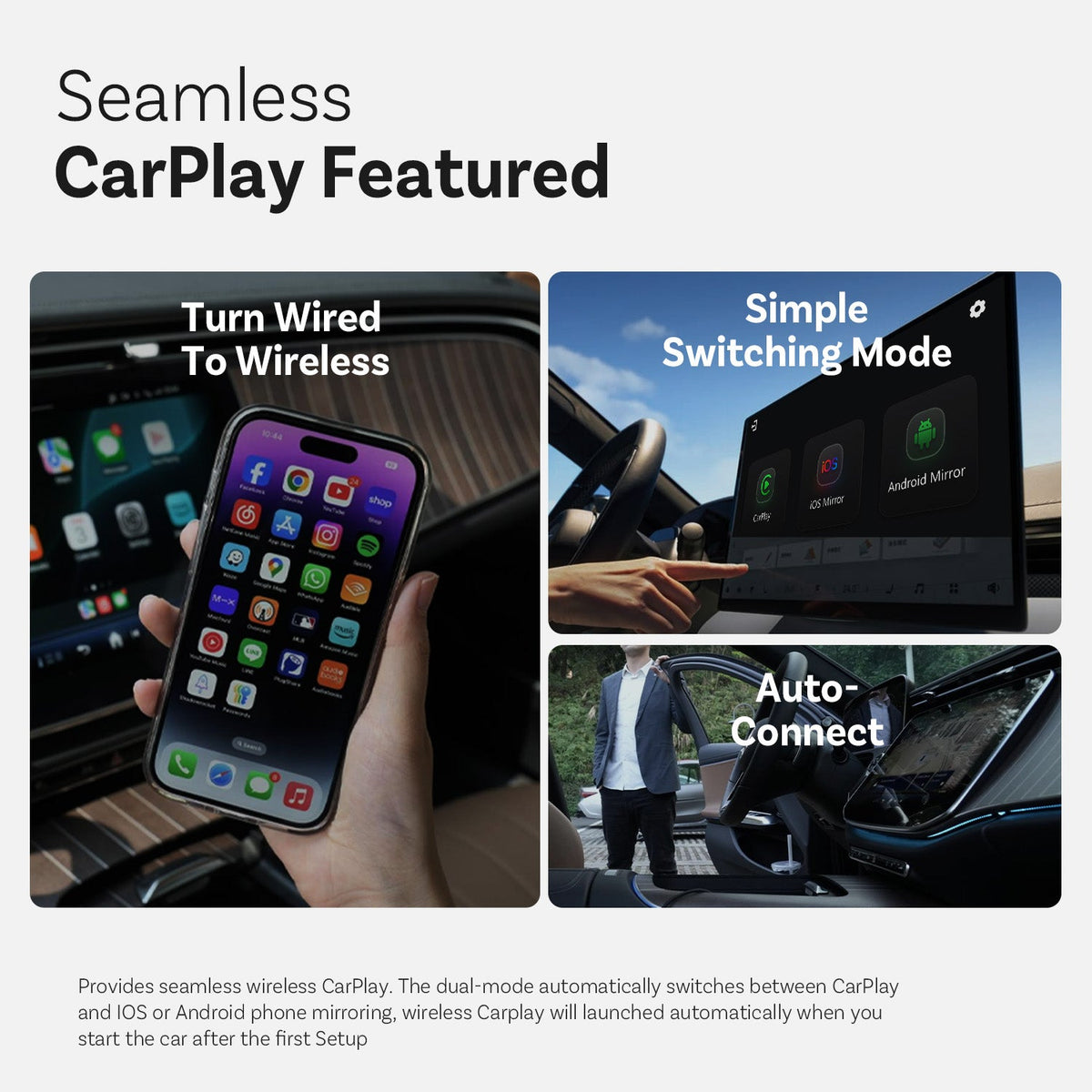 Adapter CarPlay Gan Sreang le Teagmháil Scátháin