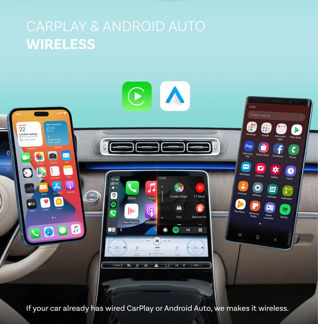 Ottocast Mini NOVA Adapter Gan Sreang CarPlay/Android Auto