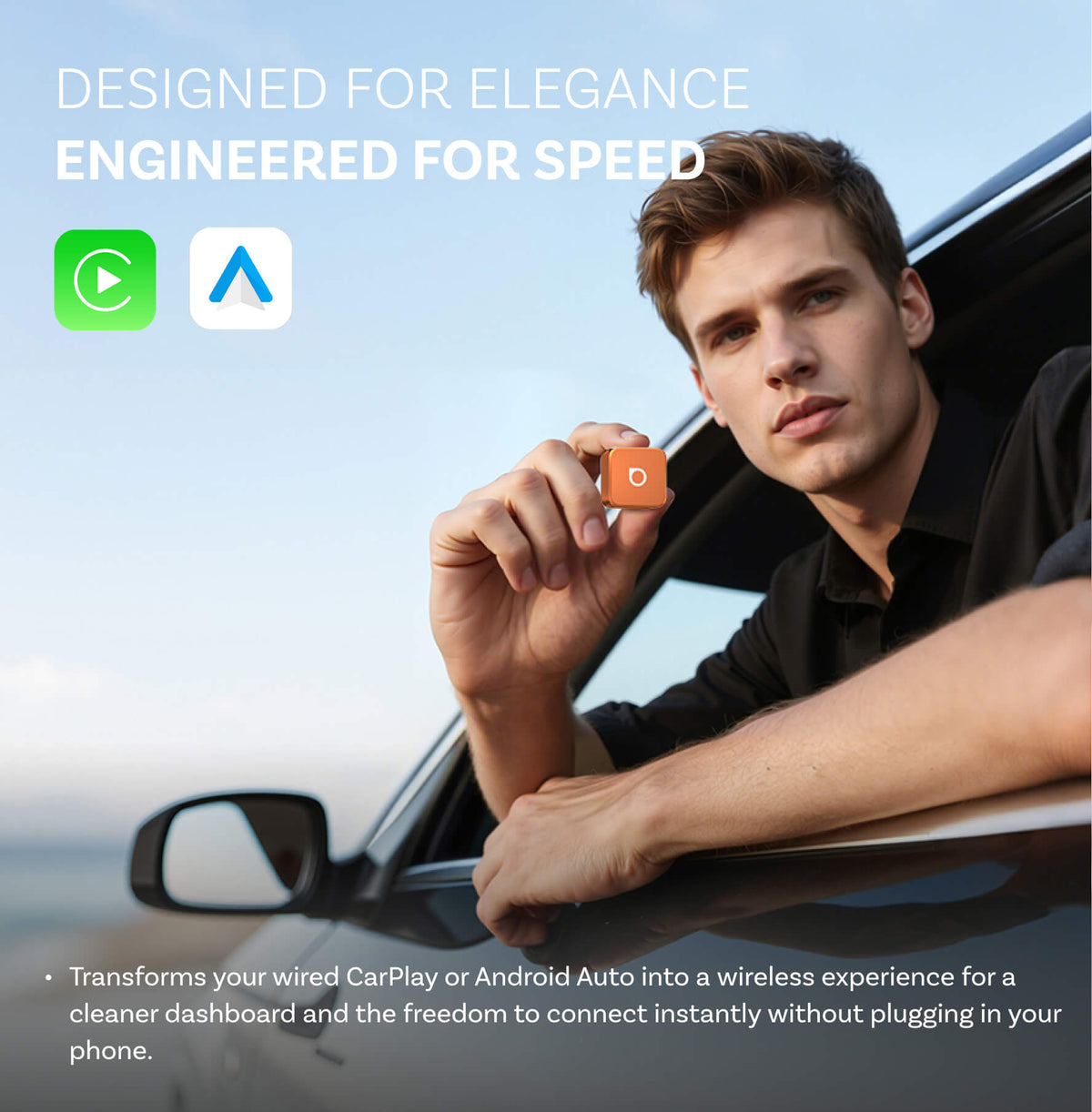 Ottocast Mini Cube 3.0-adapter - Kosmisk orange