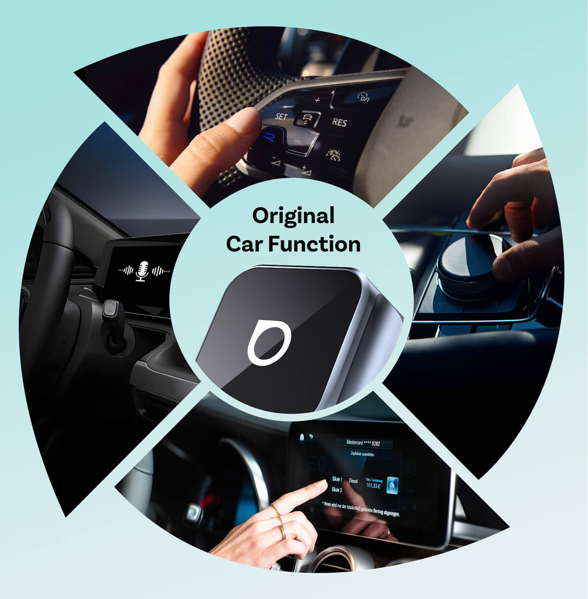 Adaptador inalámbrico Ottocast Mini Cube 3.0 CarPlay/Android Auto