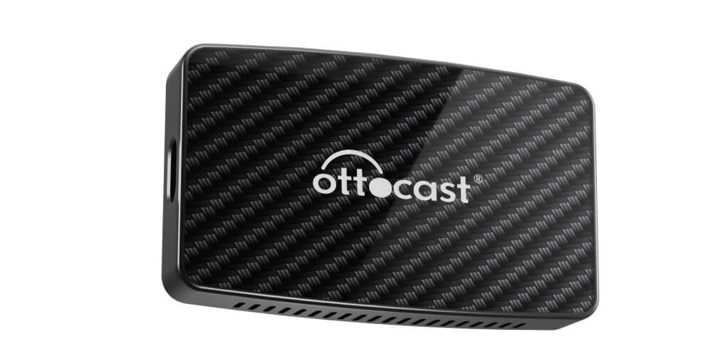 Ottocast Play2Video Pro wireless CarPlay and Android Auto all in one adapter with carbon fiber design